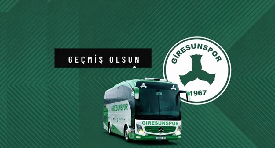 Giresunspor otobüsü kaza yaptı